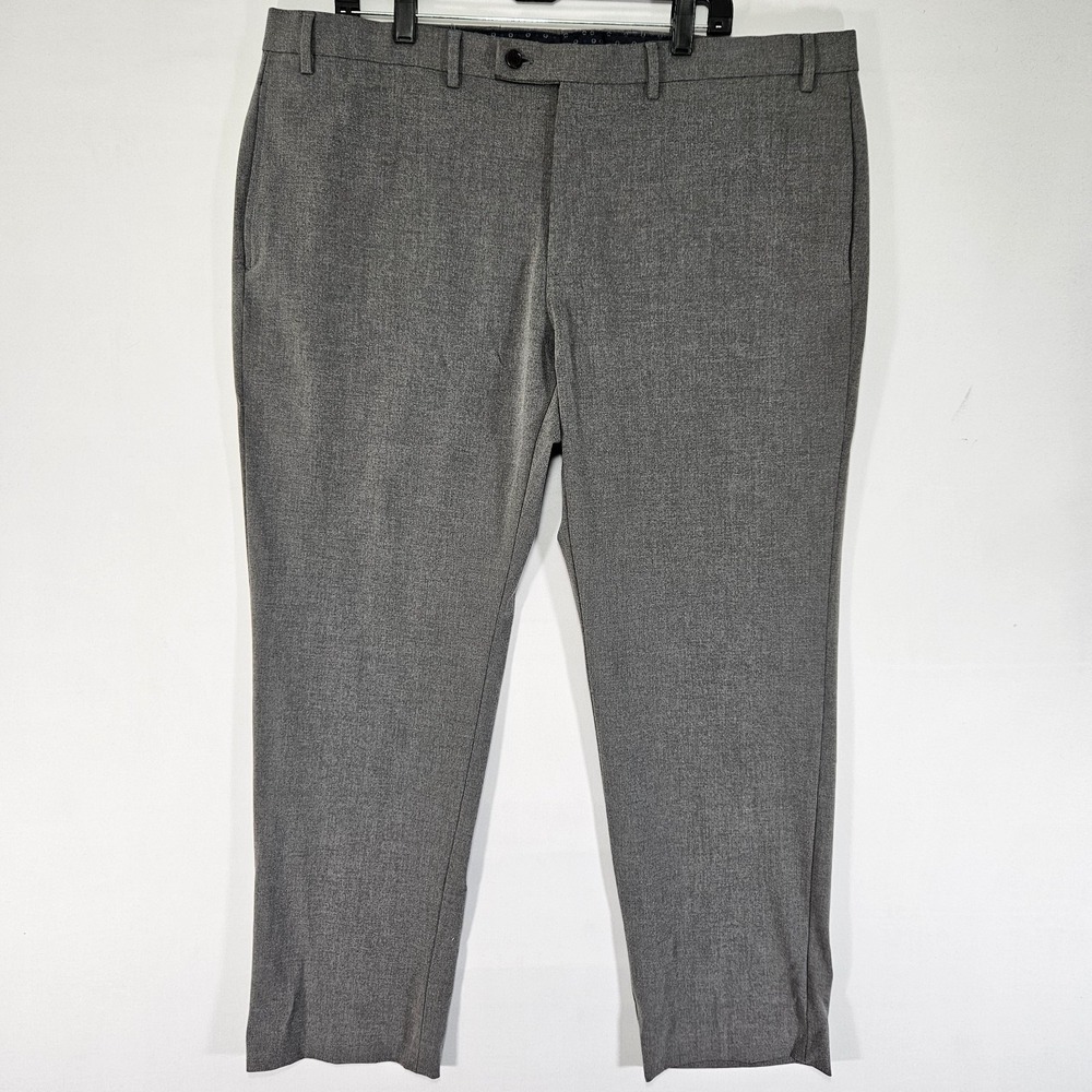 Lauren Ralph Lauren Men's‎ Dress Pant Trousers Flat Front Gray Poly Blend 42x30